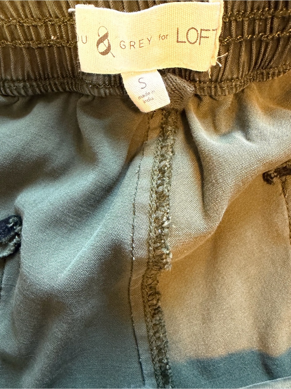 LOFT - Lou & Gray - Olive Green Drawstring Pants - Size S - Picture 3 of 4